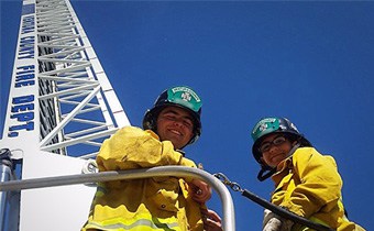 Fire Explorers and ladder